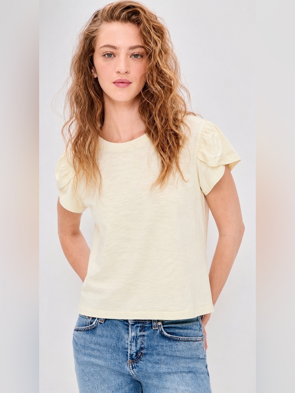 AMO Buttery Yellow Short Sleeve Tee